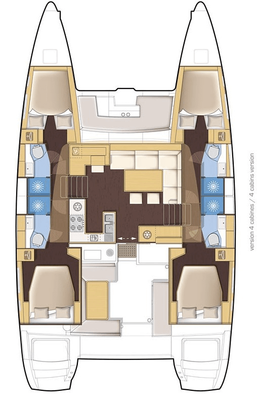 Lagoon 46 (4+2cab) Sketch