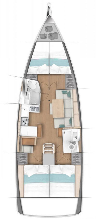 Sun Odyssey 440 (4 cab) Sketch
