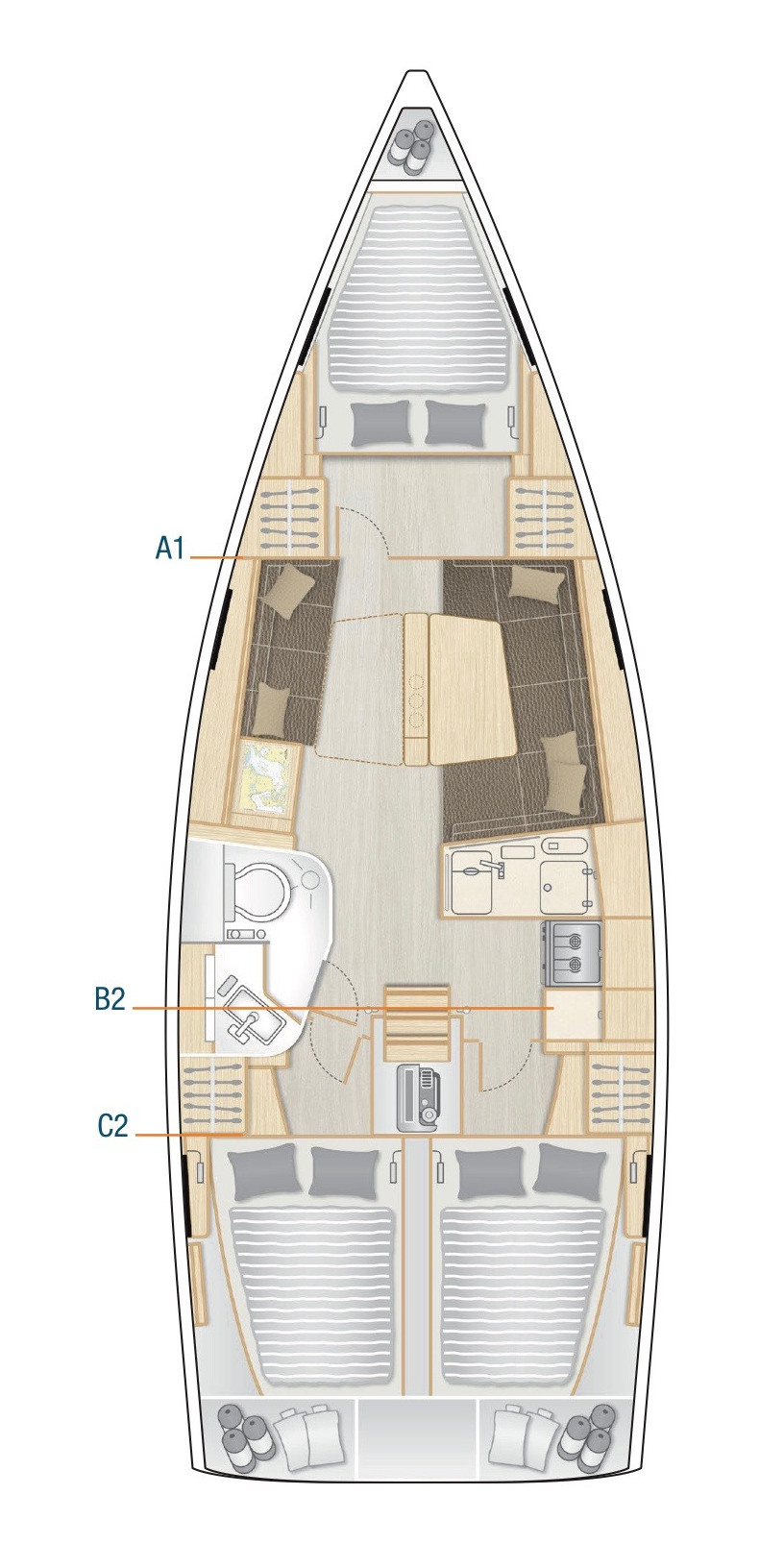Hanse 388 Sketch