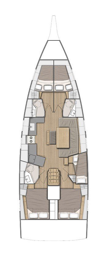 Oceanis 46.1 (5cab/3wc) Sketch