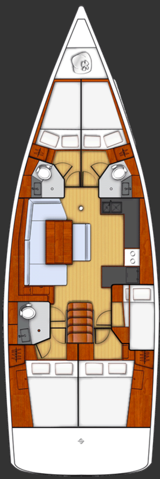 Oceanis 48 - 5Cab Sketch