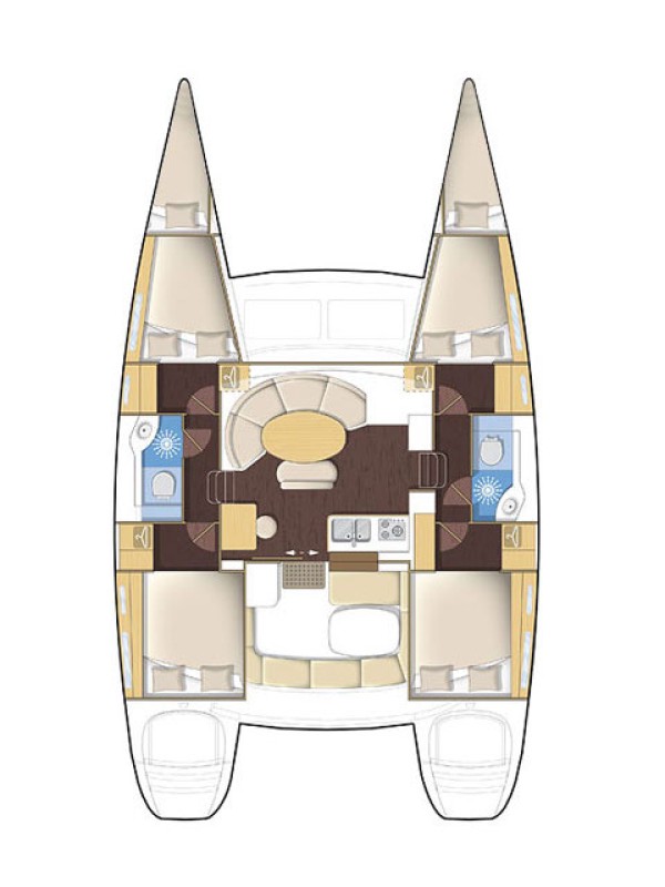 Lagoon 380 (4cab/2wc) Sketch