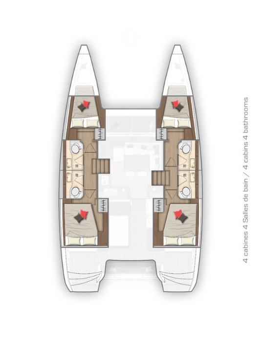 Lagoon 40 (4+2Cab/4wc) Sketch