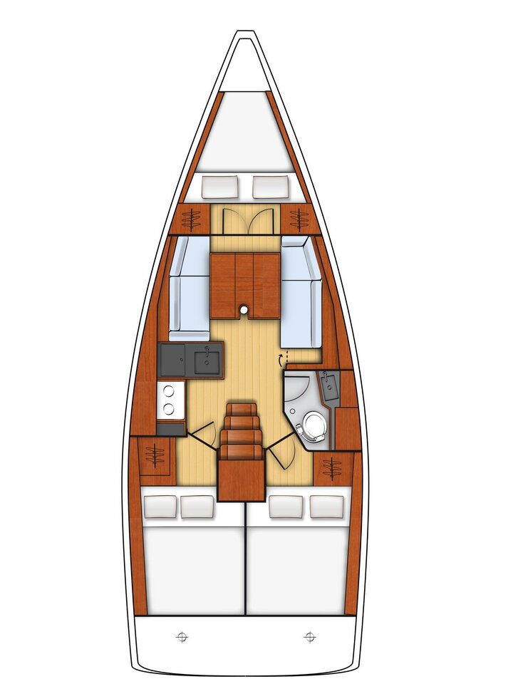 Oceanis 35.1 (3cab) Sketch