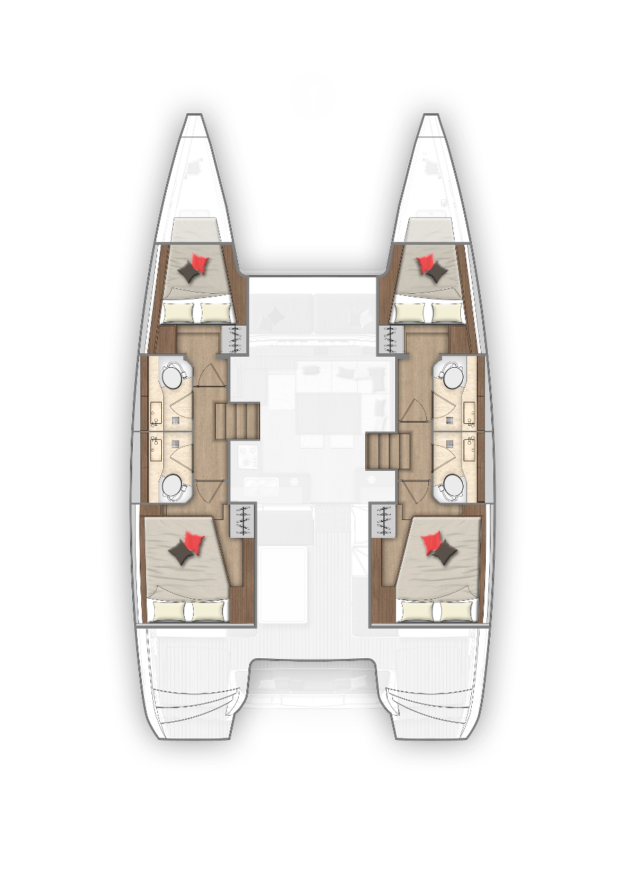 Lagoon 40 (4+2Cab/4wc) Sketch