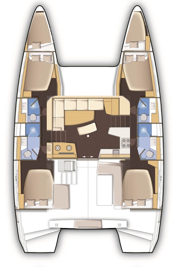 Lagoon 42 (4+2cab/4wc) Sketch