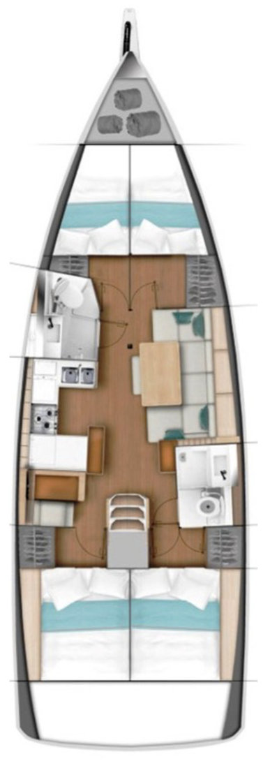 Sun Odyssey 440 (4 cab) Sketch