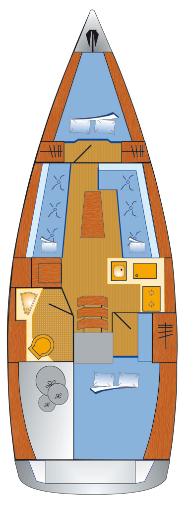 Bavaria Cruiser 34 (2cab) Sketch