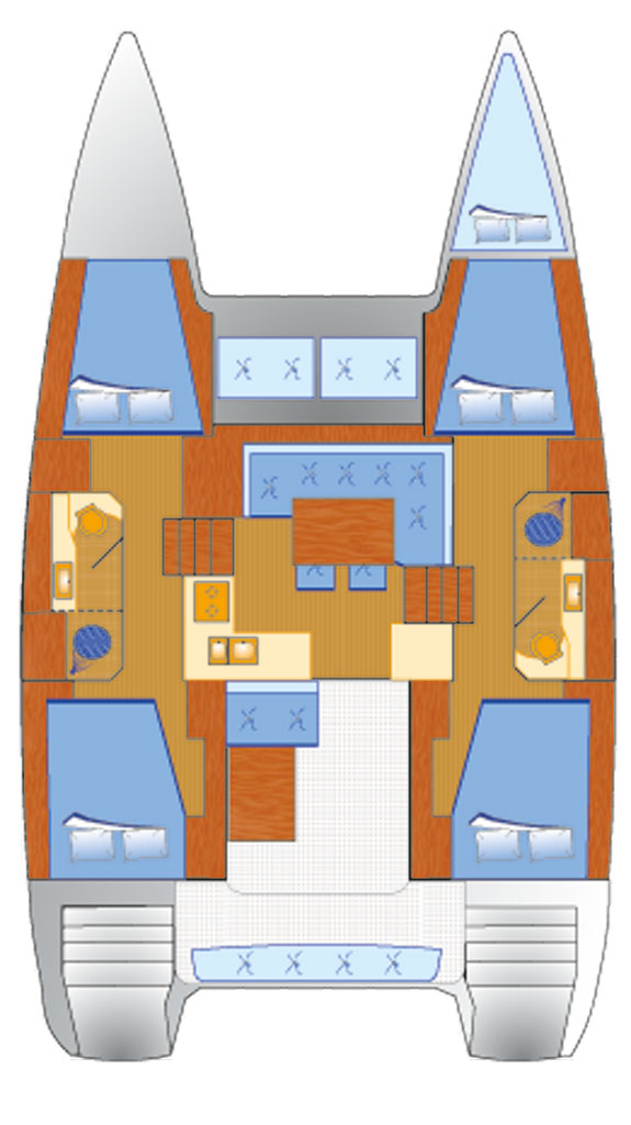 Lagoon 40 - 4 + 1 cab. Sketch