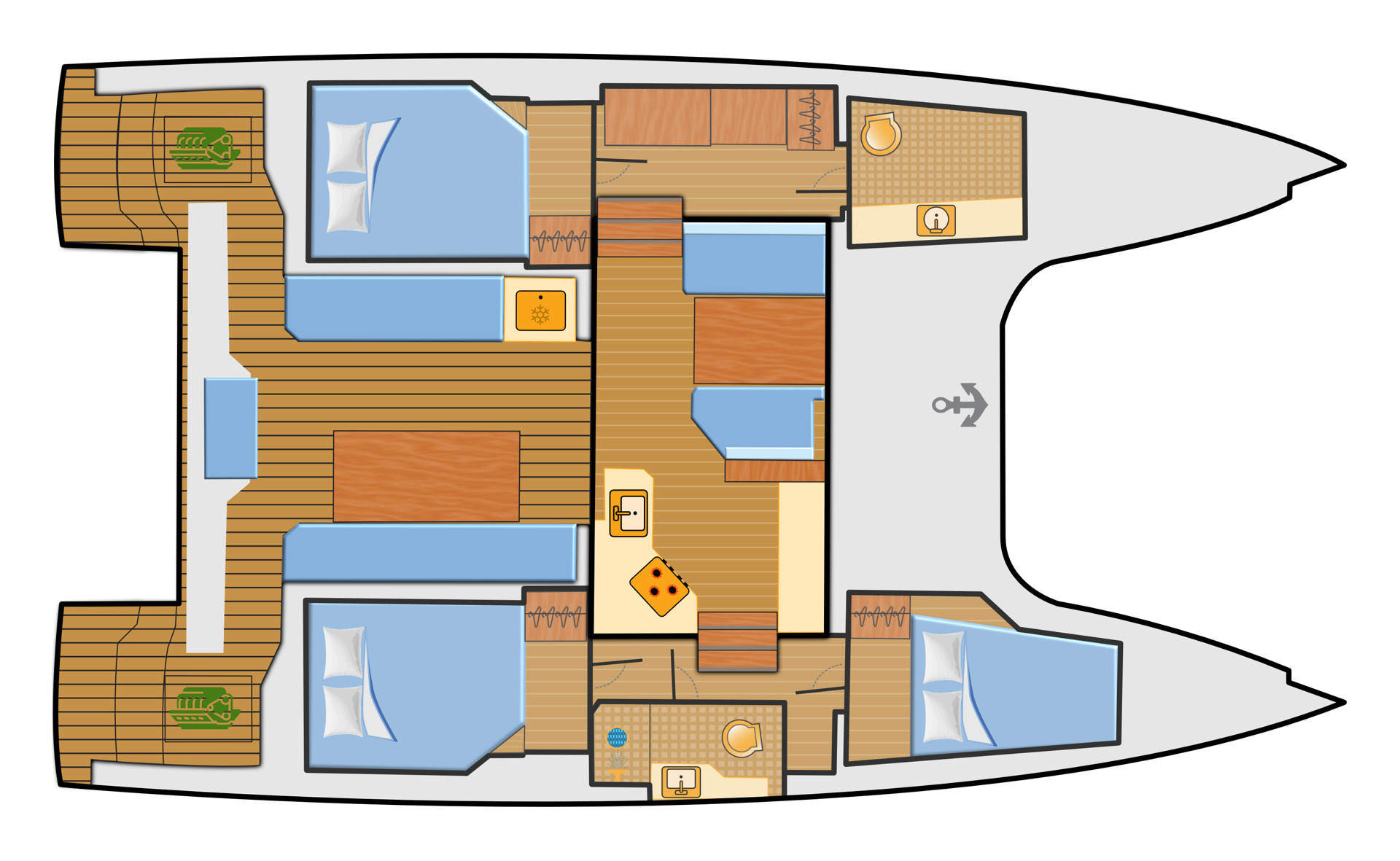 Nautitech 40 (4+2Cab/2WC) Sketch