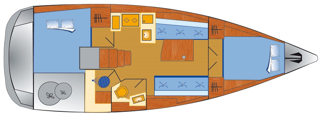 Oceanis 38.1 (2cab) Sketch