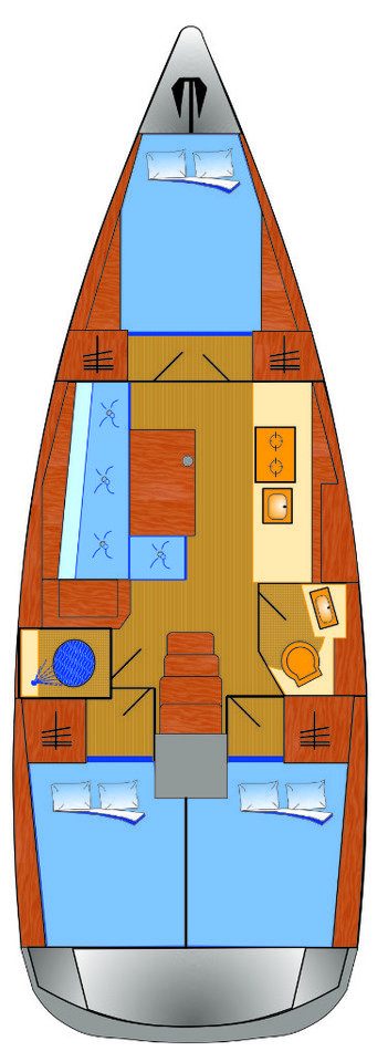 Oceanis 38.1 (3cab2wc) Sketch