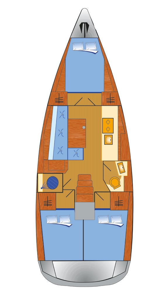 Oceanis 38.1 (3cab2wc) Sketch