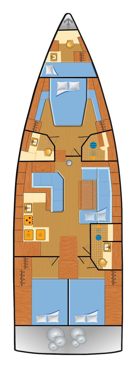 Oceanis 51.1 (3+1cab/3wc) Sketch