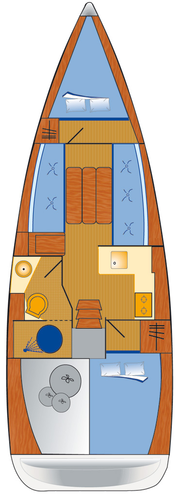 Sun Odyssey 349 (2 cab) Sketch