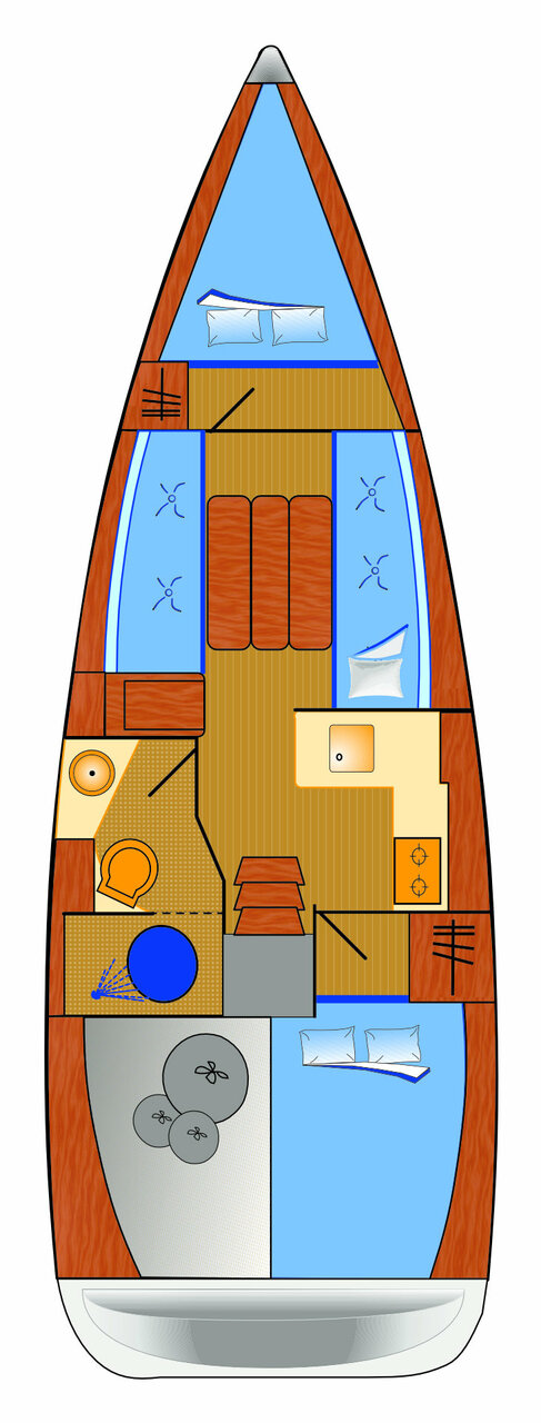 Sun Odyssey 349 (2 cab) Sketch