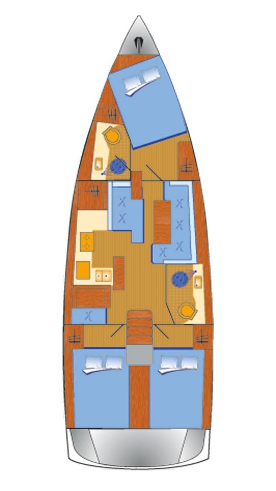 Sun Odyssey 410 (3cab) Sketch