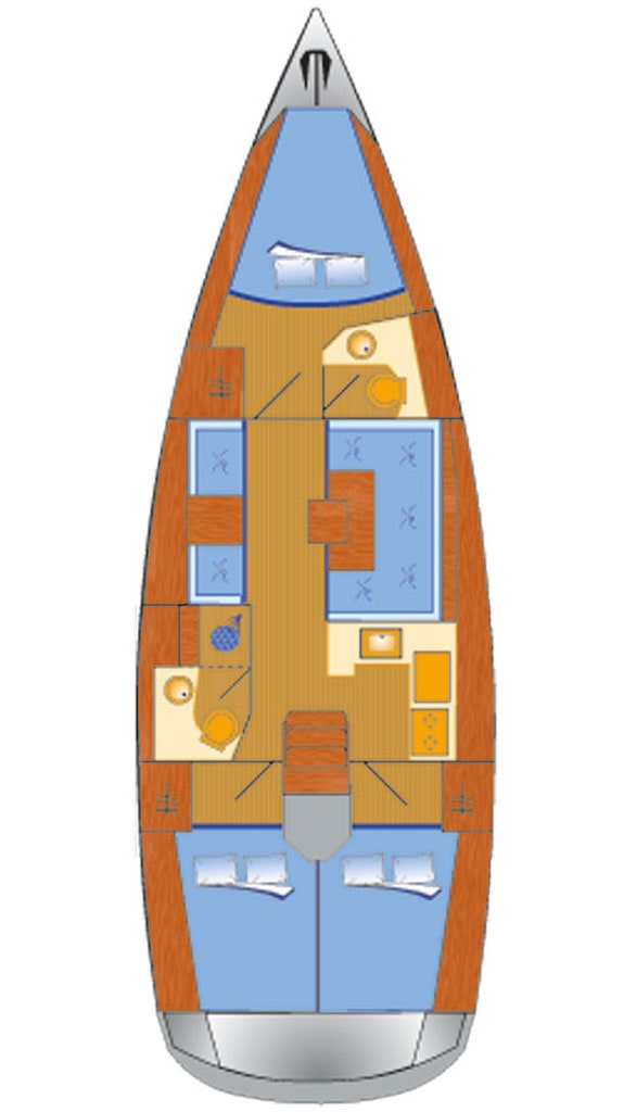 Sun Odyssey 419 (3 cab/2wc) Sketch