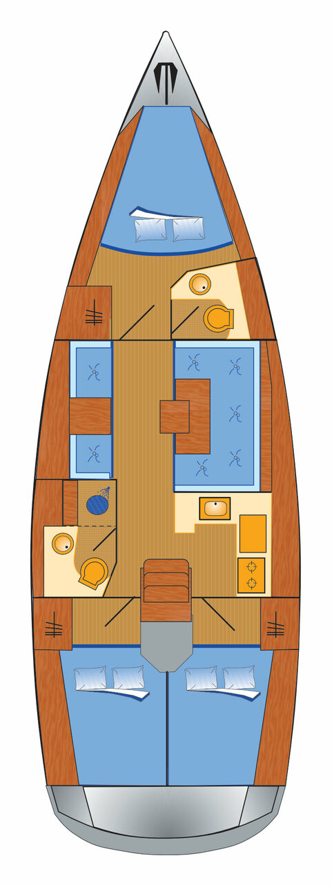 Sun Odyssey 419 (3 cab/2wc) Sketch