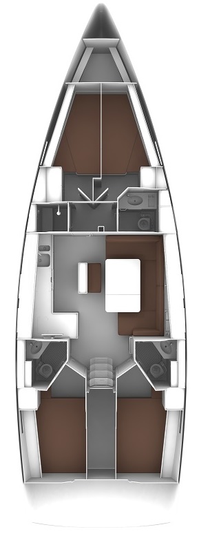 Bavaria Cruiser 46 (4 cab/3WC) Sketch