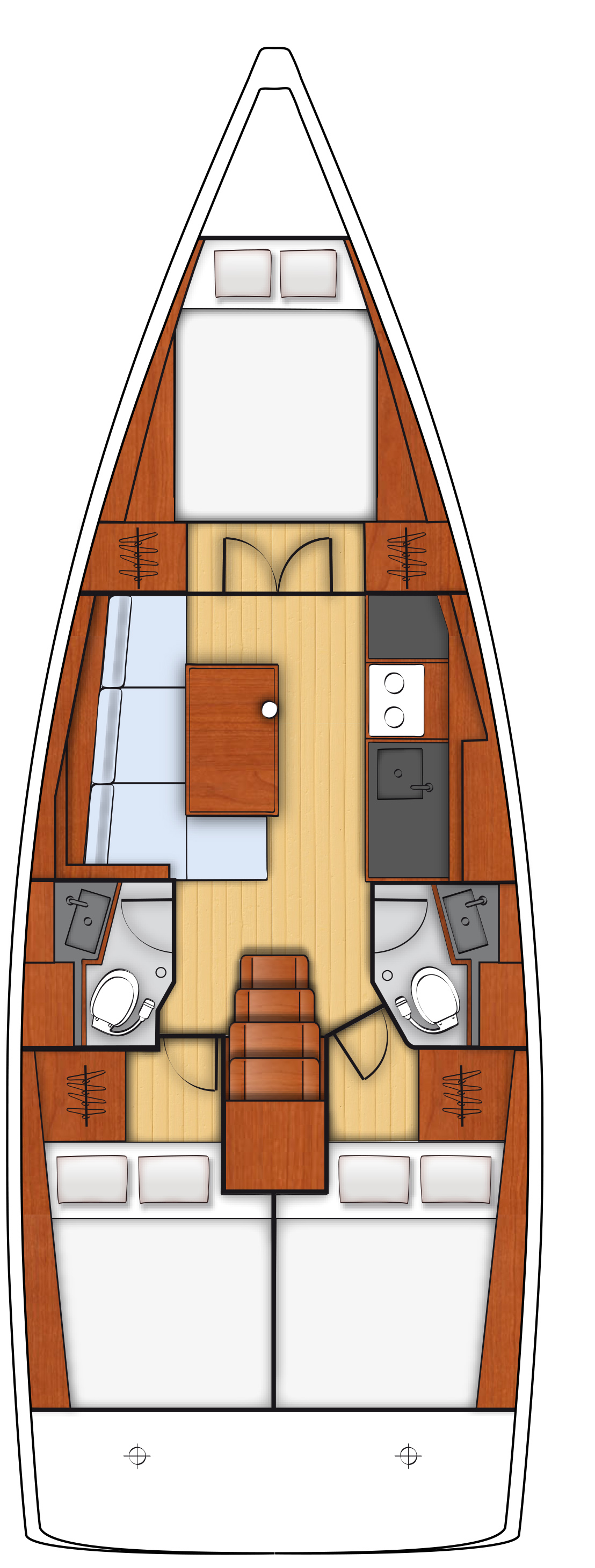 Oceanis 38.1 (3cab2wc) Sketch