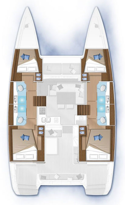 Lagoon 40 (4+2Cab/4wc) Sketch
