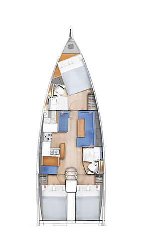 Sun Odyssey 410 (3cab) Sketch