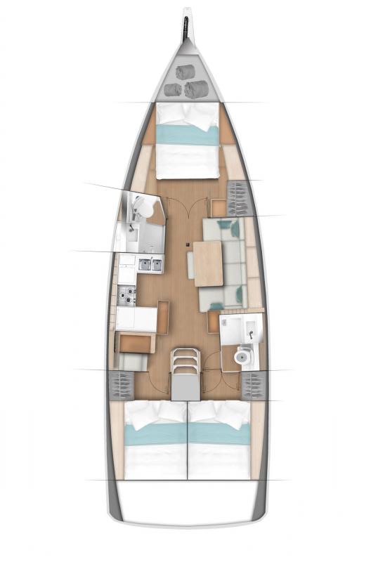 Sun Odyssey 440 (3 cab) Sketch