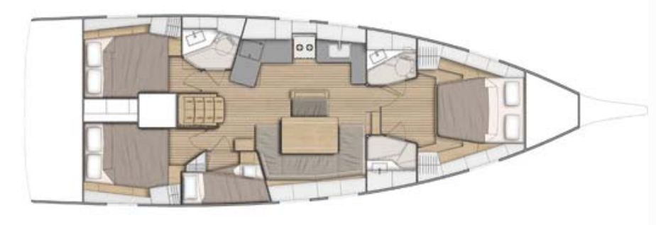 Oceanis 46.1 (4cab/4wc) Sketch