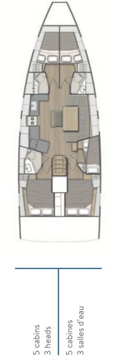 Oceanis 46.1 (5cab/3wc) Sketch