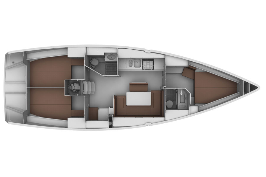 Bavaria Cruiser 40 (2Cab) Sketch