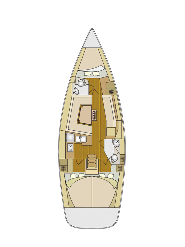Elan 394 Impression (3cab/2wc) Sketch