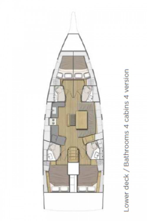 Oceanis 46.1 (4cab/4wc) Sketch