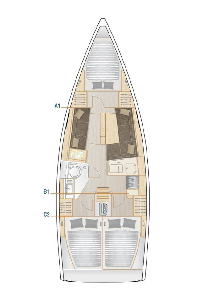 Hanse 348 (3cab) Sketch