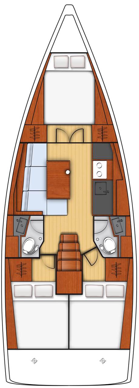 Oceanis 38.1 (3cab2wc) Sketch