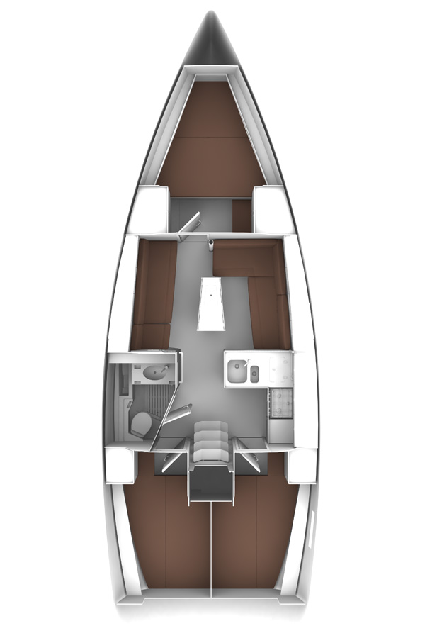 Bavaria Cruiser 37 (3 cab) Sketch