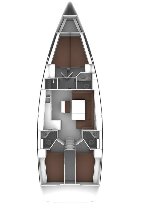 Bavaria Cruiser 46 (4 cab/3WC) Sketch