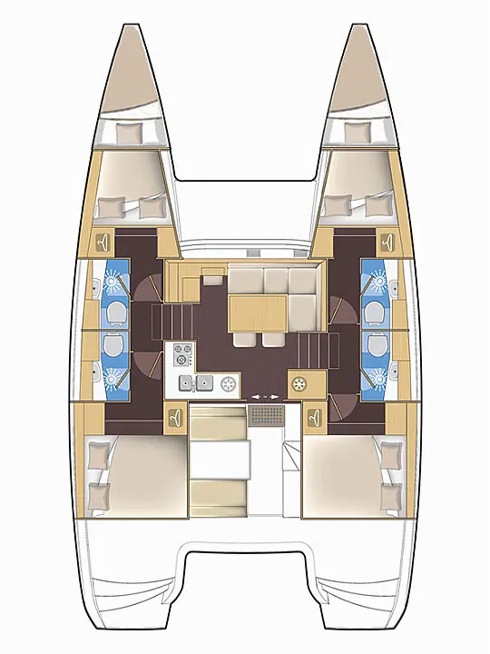 Lagoon 39 (4+2Cab/2WC) Sketch
