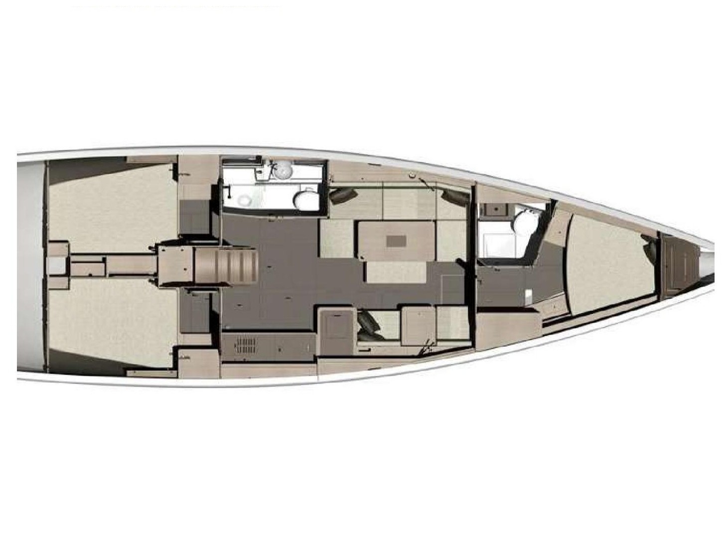 Dufour 412 Grand Large (3cab/2wc) Sketch