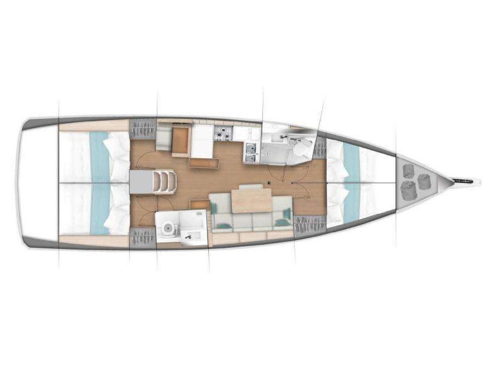 Sun Odyssey 440 (4 cab) Sketch