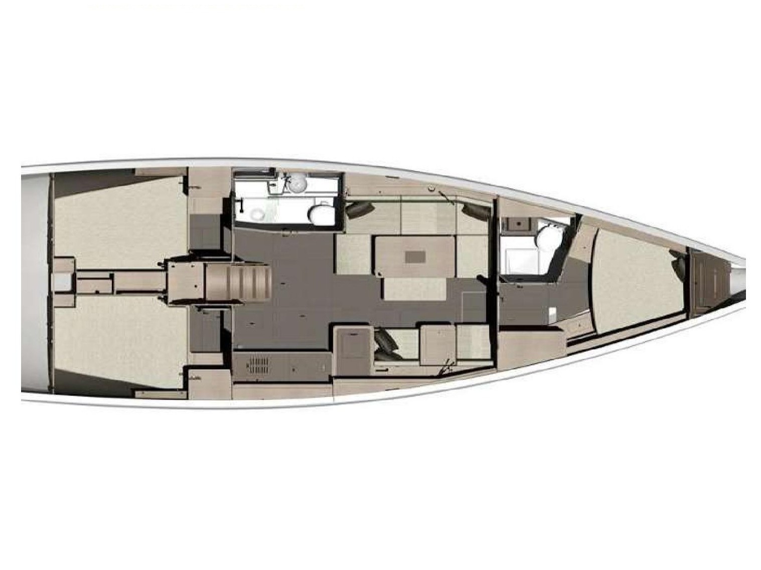 Dufour 412 Grand Large (3cab/2wc) Sketch