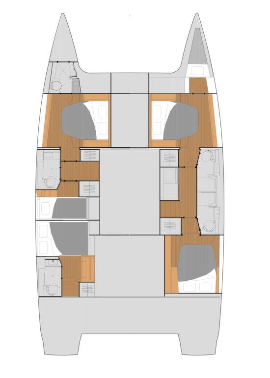 Fountaine Pajot Tanna 47 - 5 cab. Sketch
