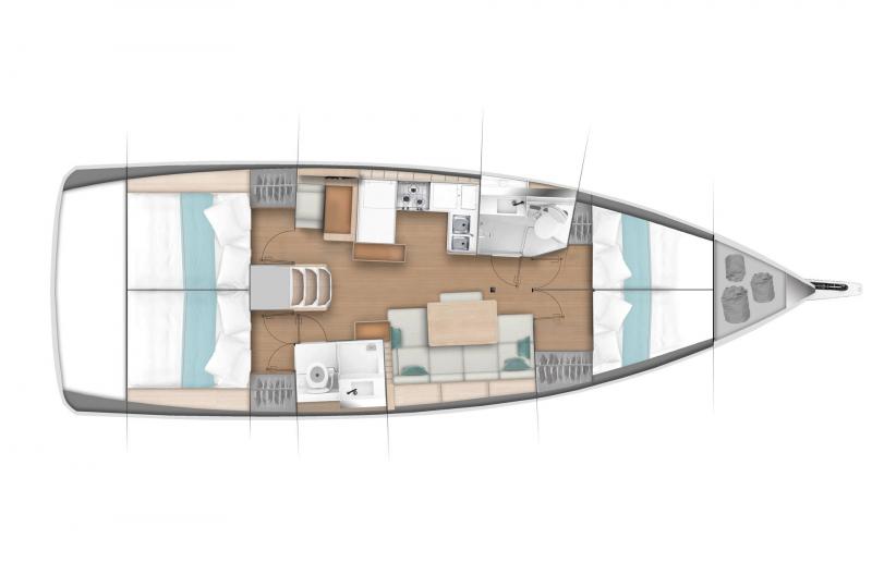 Sun Odyssey 440 (4 cab) Sketch