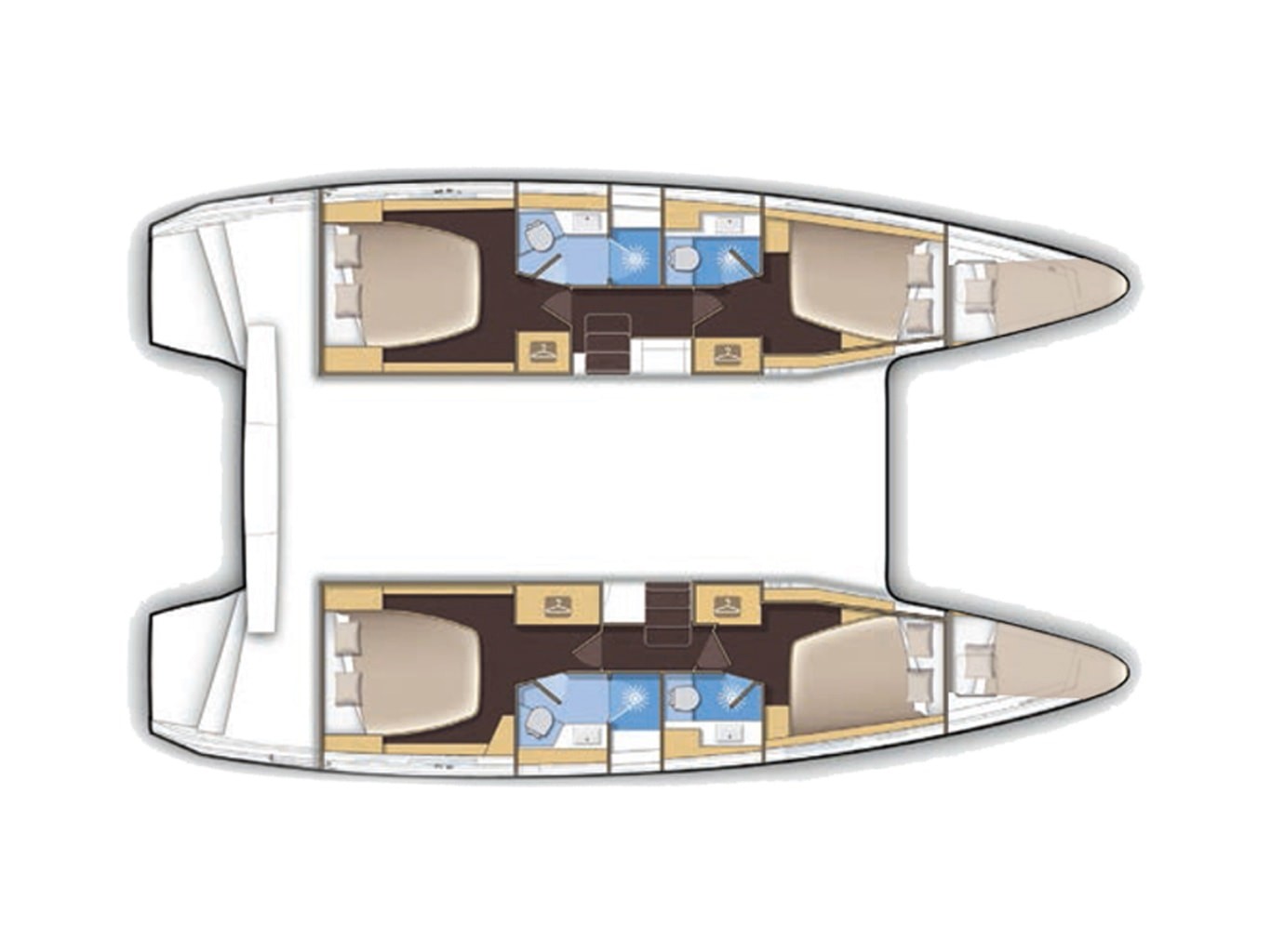 Lagoon 42 (4+1cab/4wc) Sketch