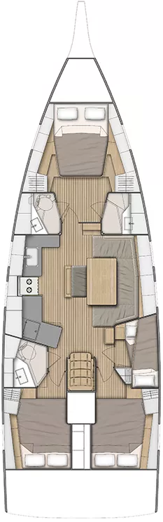 Oceanis 46.1 (4cab/4wc) Sketch