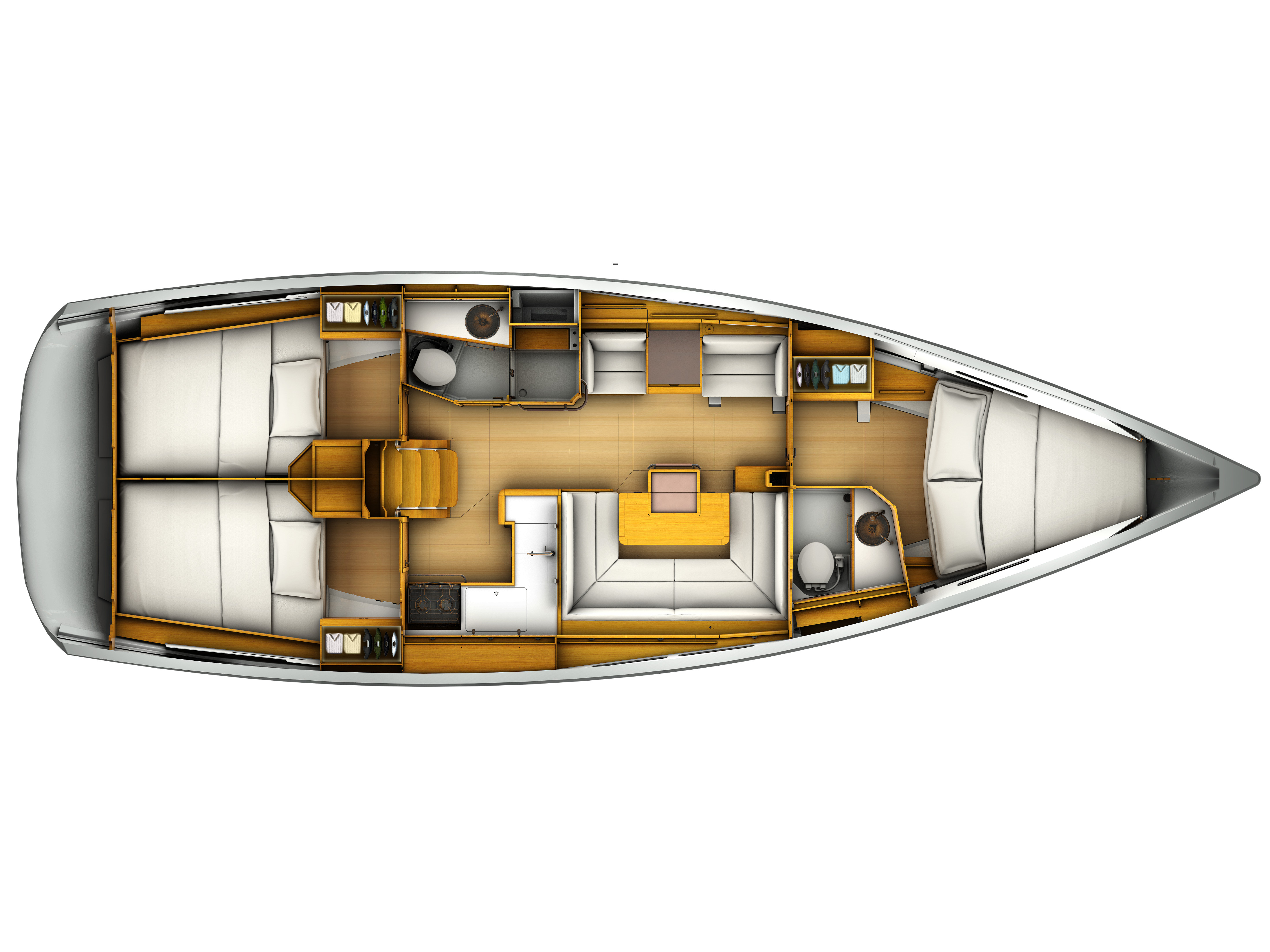 Sun Odyssey 419 (3 cab/2wc) Sketch