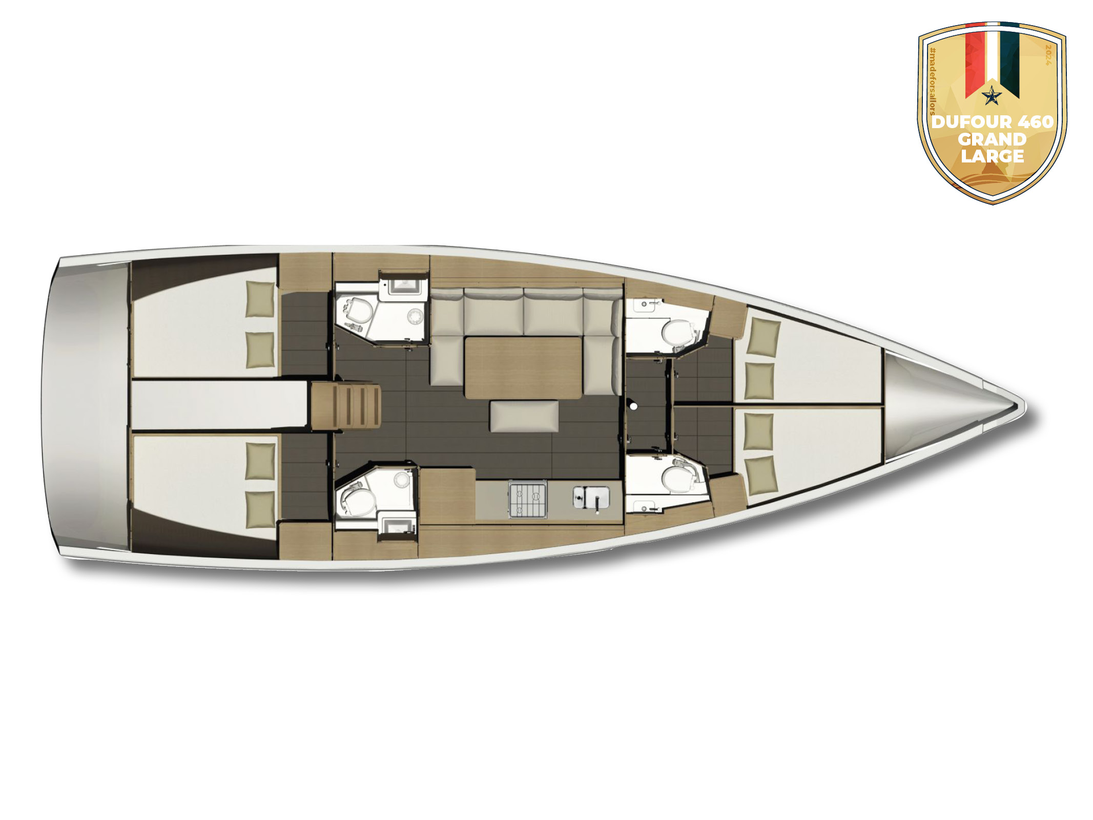 Dufour 460 Grand Large Sketch