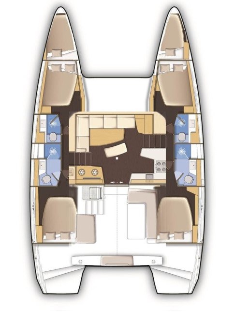 Lagoon 42 (4+2cab/4wc) Sketch