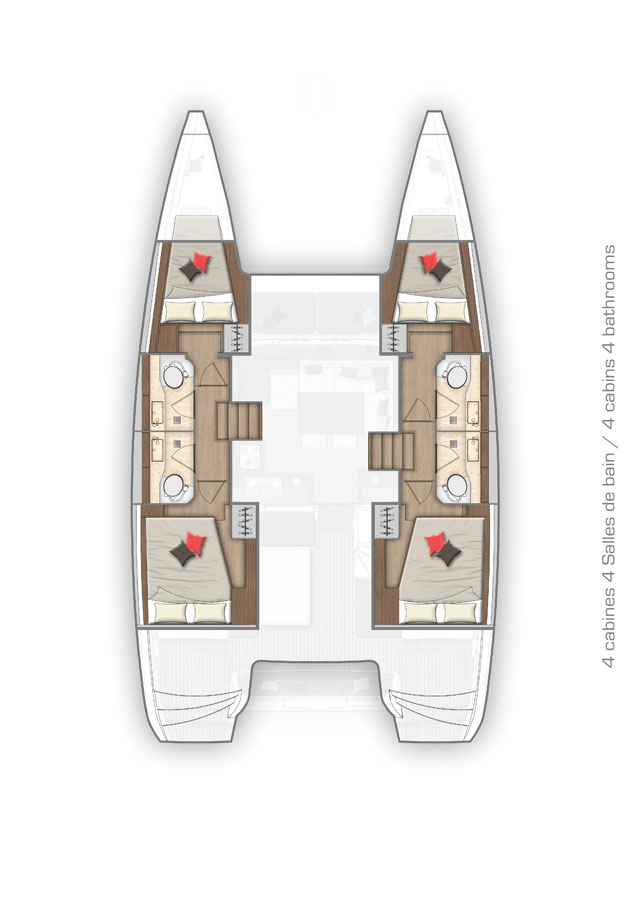 Lagoon 40 (4+2Cab/4wc) Sketch