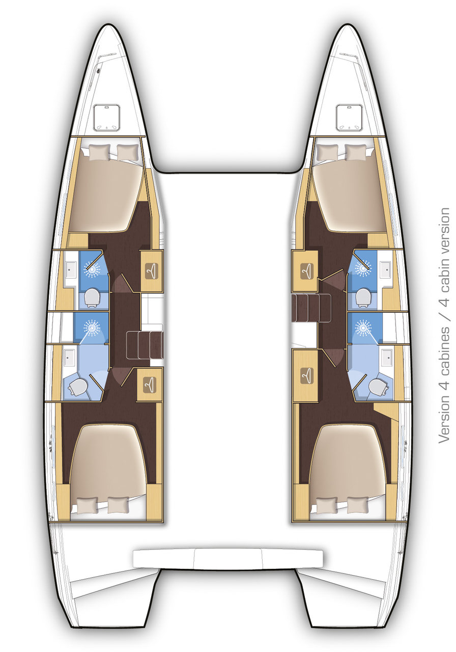 Lagoon 42 (4+2cab/4wc) Sketch